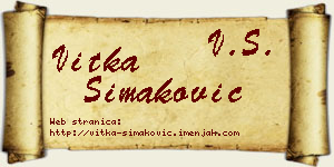 Vitka Simaković vizit kartica